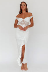 Tillie Lace Bodice Maxi Dress White